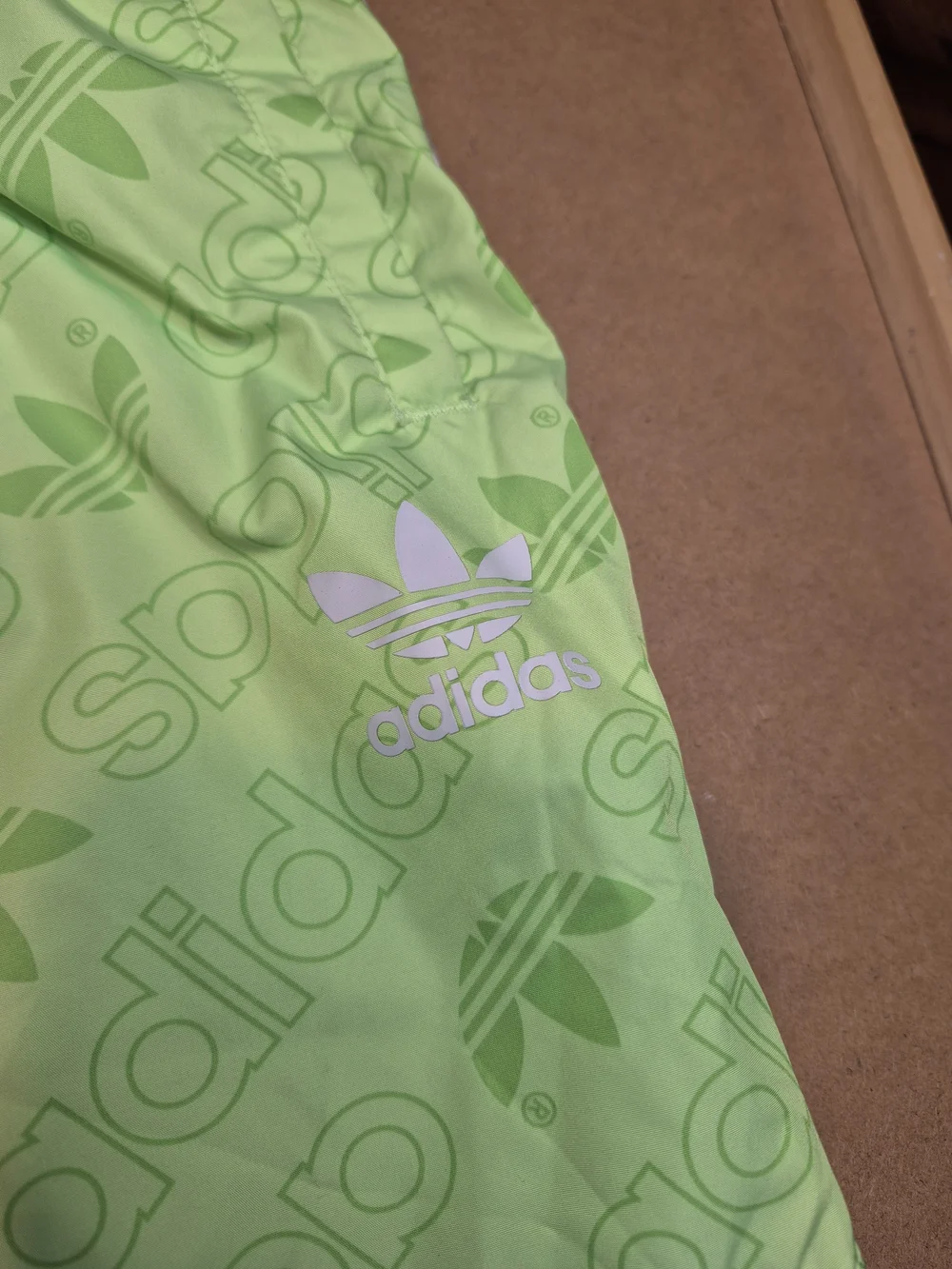 adidas Men’s Neon Green Logo Swim/Training Shorts 4518/3